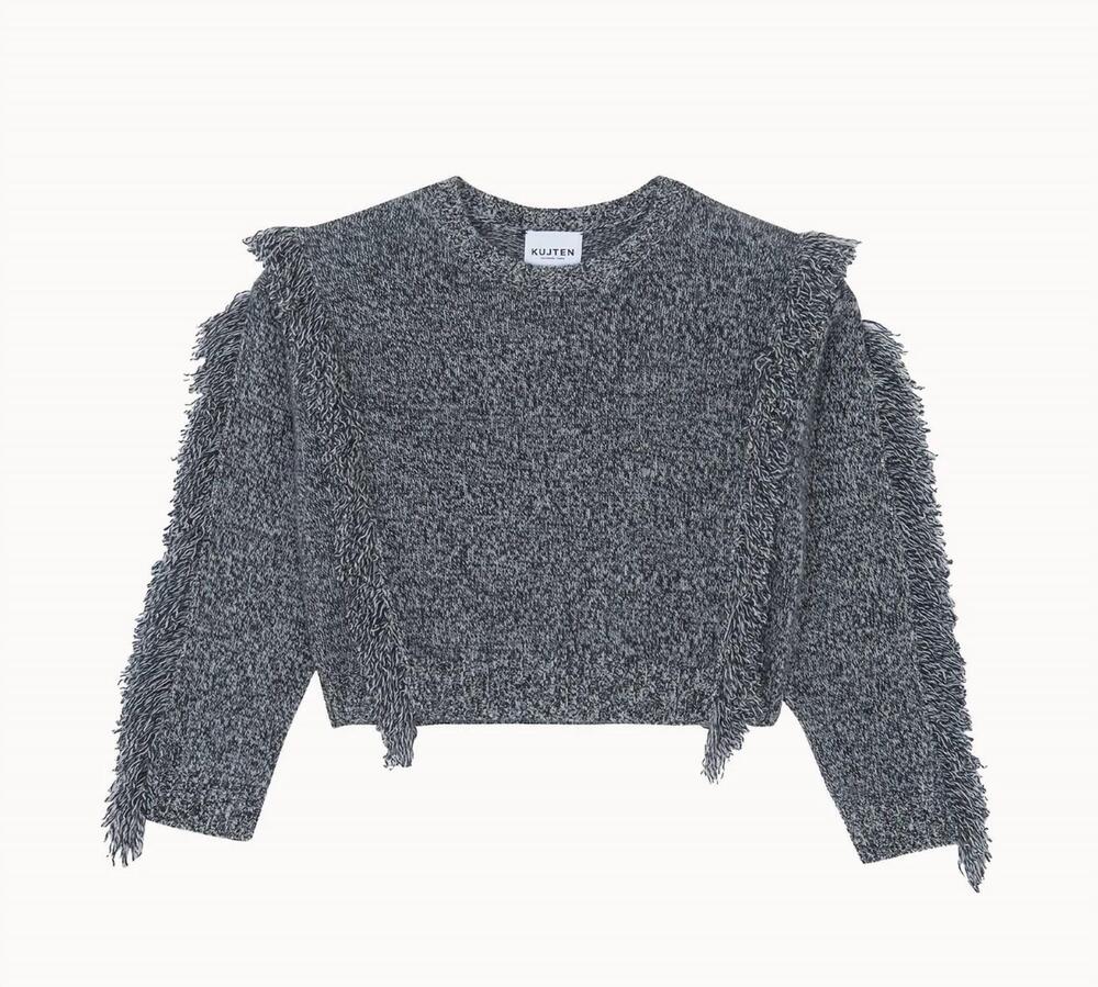 NEW KUJTEN women's alberta sweater in 2262 - gris mouline